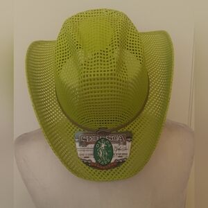 Vibrant Green Mesh Cowboy Hat